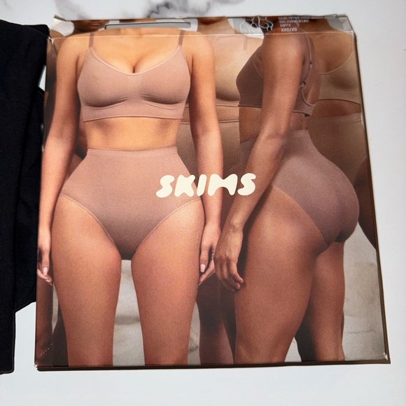 Skims Black Seamless Sculpt High Waist Briefs Size xxs/xs - Picture 3 of 6